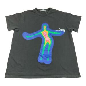 Aelfric Eden Graphic T Shirt Black Abstract Figure Streetwear Mens Oversized XS